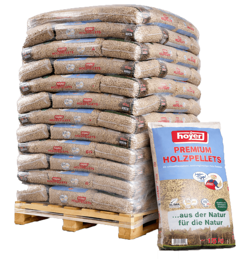 Hoyer Holzpellets ENplus A1 990kg 66 Saecke hoher Heizwert